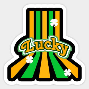 St Paddys Day, Lucky Four Leaf Clover Sticker